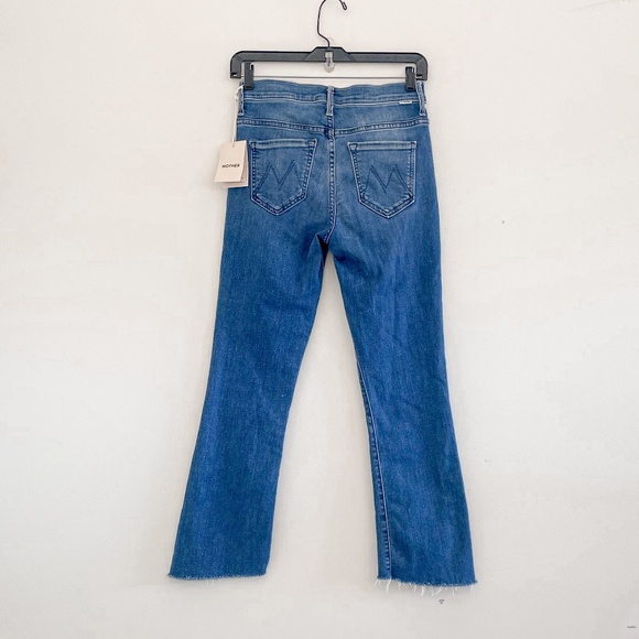 Mother The Insider Crop Step Fray Jeans in Sorry I'm Staring 25 NWT - Picture 7 of 11